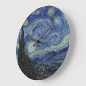 Horloge murale avec la nuit étoilée de Van Gogh (Angle)