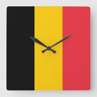 Horloge murale avec le drapeau de la Belgique