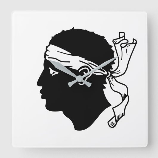 Horloge murale avec le drapeau de la Corse (Recto)