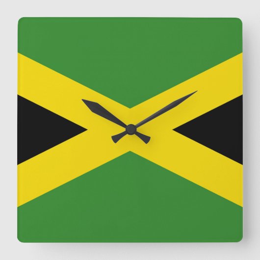 Horloge murale avec le drapeau de la Jamaïque (Recto)