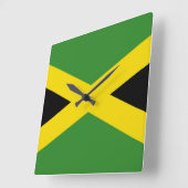 Horloge murale avec le drapeau de la Jamaïque (Angle)