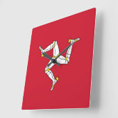 Horloge murale avec le drapeau de l'île de Man, Ro (Angle)