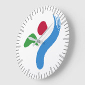 Horloge murale avec le drapeau de Séoul, Corée du (Angle)