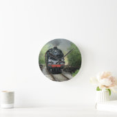 Horloge murale avec l'image de train de vapeur sur (Maison)