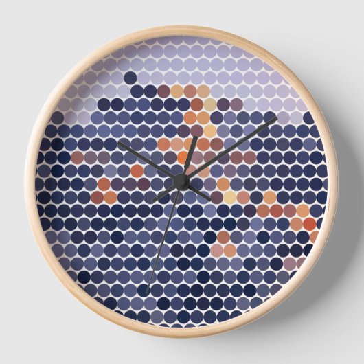 Horloge murale avec points colorés (Recto)