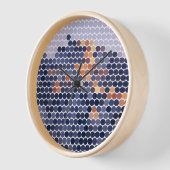 Horloge murale avec points colorés (Angle)