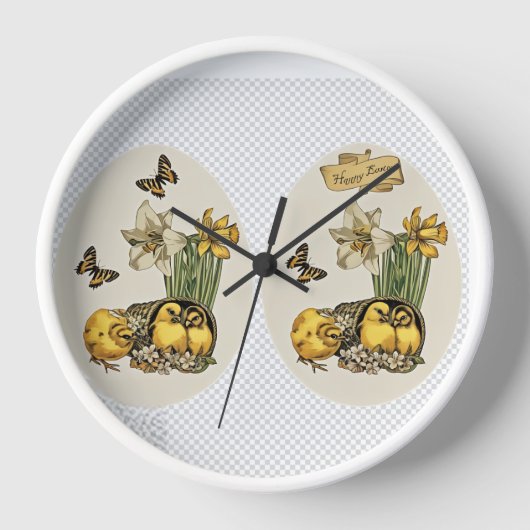 Horloge murale avec poulets (Recto)
