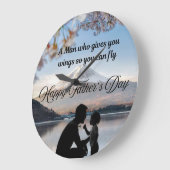 Horloge murale avec thème de Fête des pères (Angle)