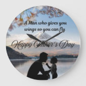 Horloge murale avec thème de Fête des pères (Recto)