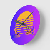 Horloge murale avec Vibes de plage et soleil (Angle)