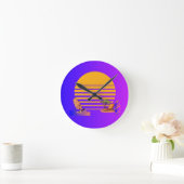 Horloge murale avec Vibes de plage et soleil (Maison)