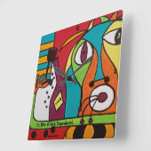 Horloge murale avec vin O'clock Art (Angle)