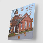 Horloge murale avec votre image et votre texte (Angle)