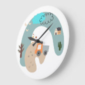 Horloge murale Aventure Pastel Fantaisiste (Angle)