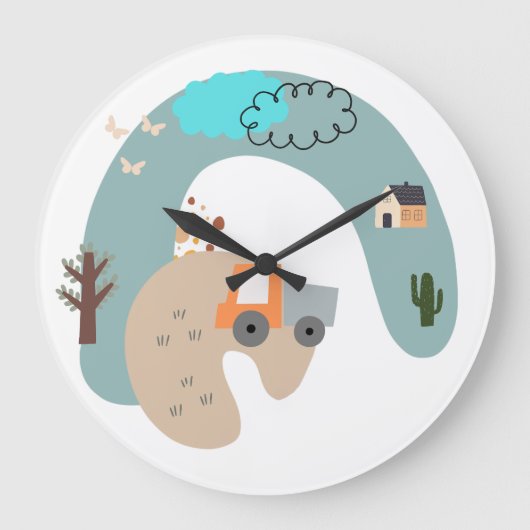 Horloge murale Aventure Pastel Fantaisiste (Recto)