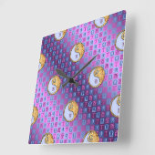 Horloge murale Balance & Coq de Feu (Angle)