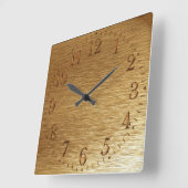 Horloge murale balayée de Métal-regard d'or (Angle)