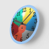 Horloge murale Balle de plage (Angle)