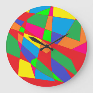 Horloge murale bariolée élégante colorée multi