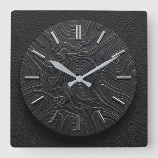 Horloge murale basalte noir + cadran de style arge (Recto)