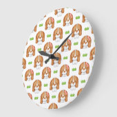Horloge murale Beagle aquarelle mignonne (Angle)