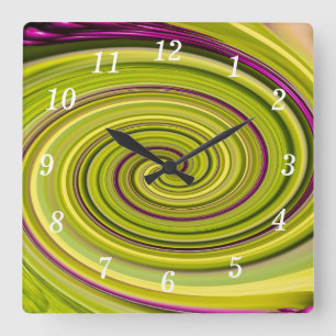 Horloge murale Beautyberry américain abstrait