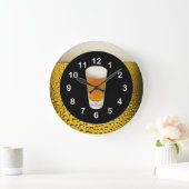 Horloge murale Beer O'Clock or ambre (Maison)