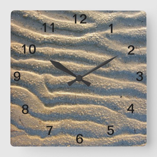 Horloge murale beige plage sableuse (Recto)