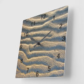 Horloge murale beige plage sableuse (Angle)