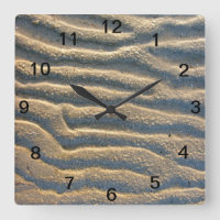Horloge murale beige plage sableuse