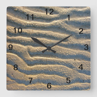 Horloge murale beige plage sableuse