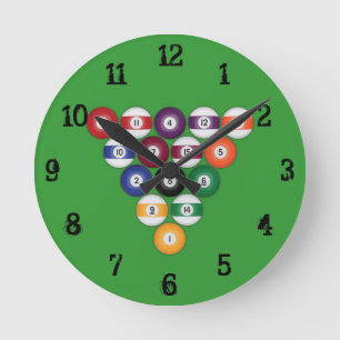 Horloge murale Billard / Boules de billard