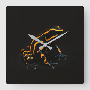 Horloge murale Black 4 Luxe avec grenouille noire