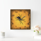 Horloge murale Black Widow en or en détresse (Maison)