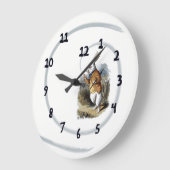 Horloge murale blanche de lapin (Angle)