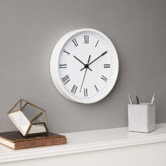Horloge Murale Blanche de Style Romain