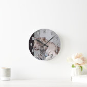 Horloge murale blanche de Tigres de Sibérie (Maison)