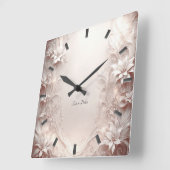 Horloge murale blanche en ivoire (Angle)