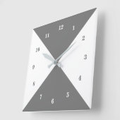 Horloge murale blanche et grise - Couleur personna (Angle)