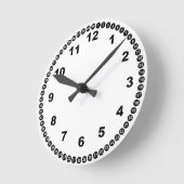 Horloge murale blanche et noire (Angle)