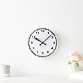 Horloge murale blanche et noire (Maison)