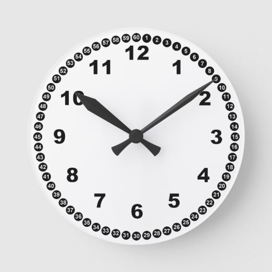 Horloge murale blanche et noire (Recto)