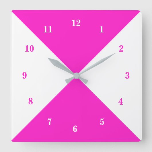 Horloge murale blanche et rose (Recto)