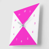 Horloge murale blanche et rose (Angle)