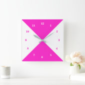 Horloge murale blanche et rose (Maison)