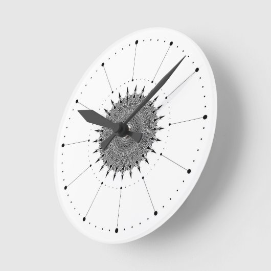 Horloge murale blanche minimaliste sans nombre (Angle)