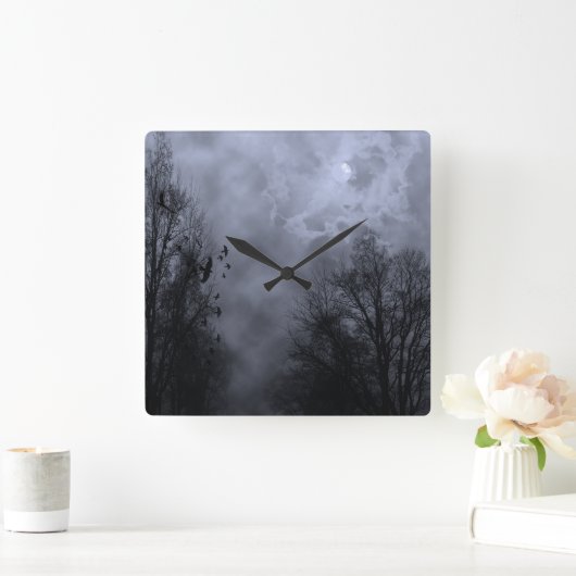 Horloge murale bleu ciel hanté (Maison)