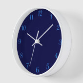 Horloge murale bleu marine (Angle)
