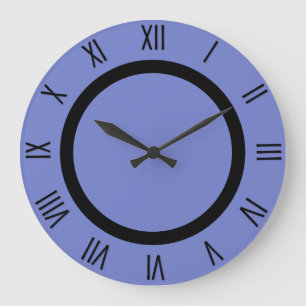 Horloge murale bleu pervenche