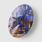 Horloge murale bleue de camion-citerne aspirateur (Angle)